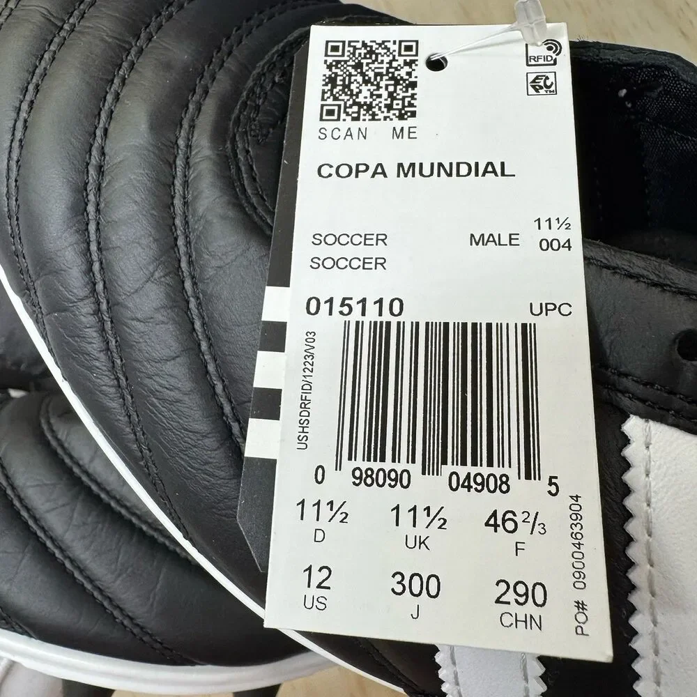 NEW Adidas COPA MUNDIAL Soccer Cleats Mens Sz 12 Made in Germany Black 015110